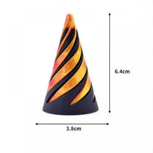 Load image into Gallery viewer, Spiral-Cone-Fidget-Toy-Golden-Glow